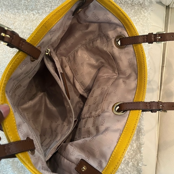 Michael Kors Yellow Saffiano Tote Shoulder Bag - Picture 11 of 16